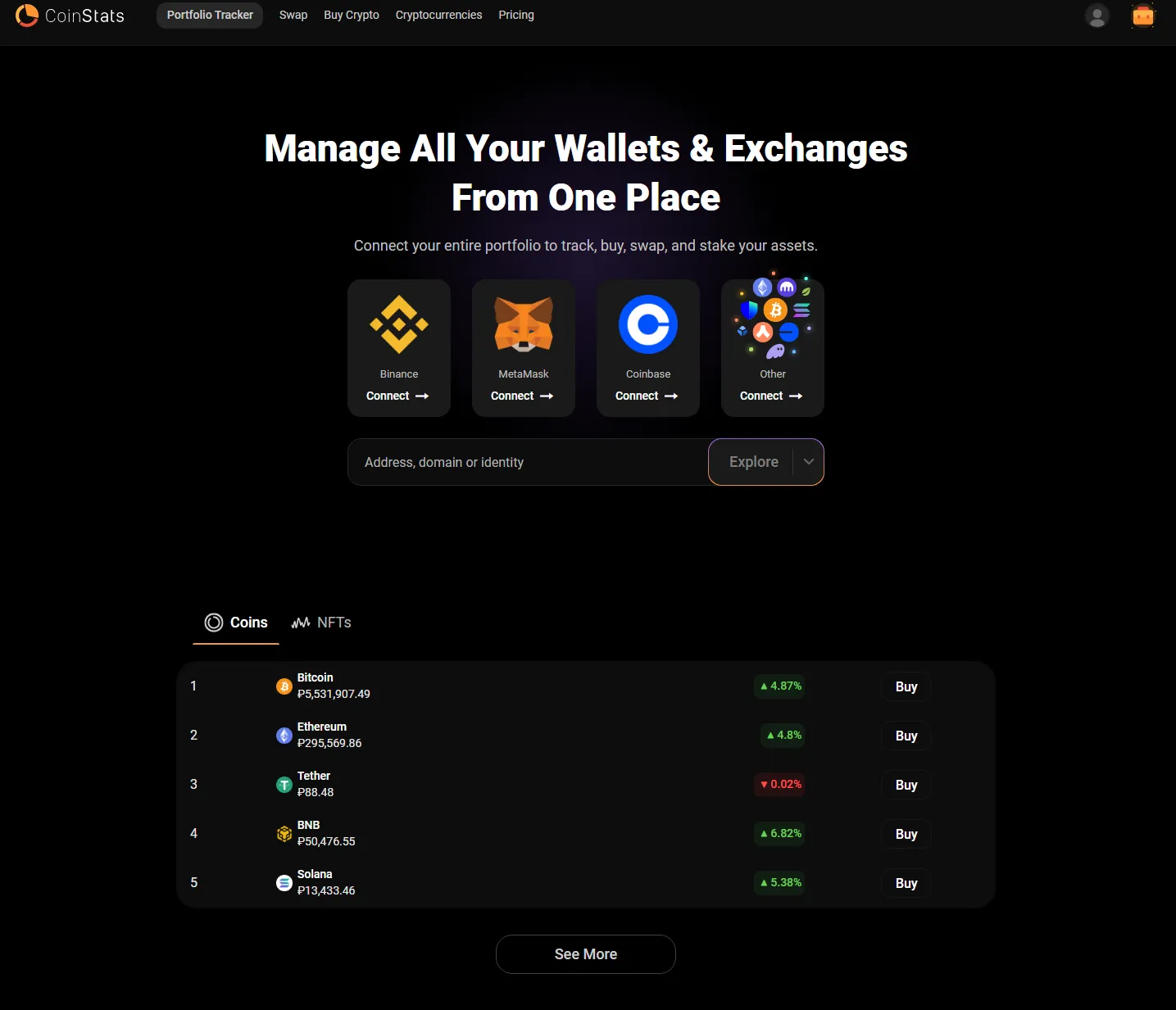 Coinstats Login Banner
