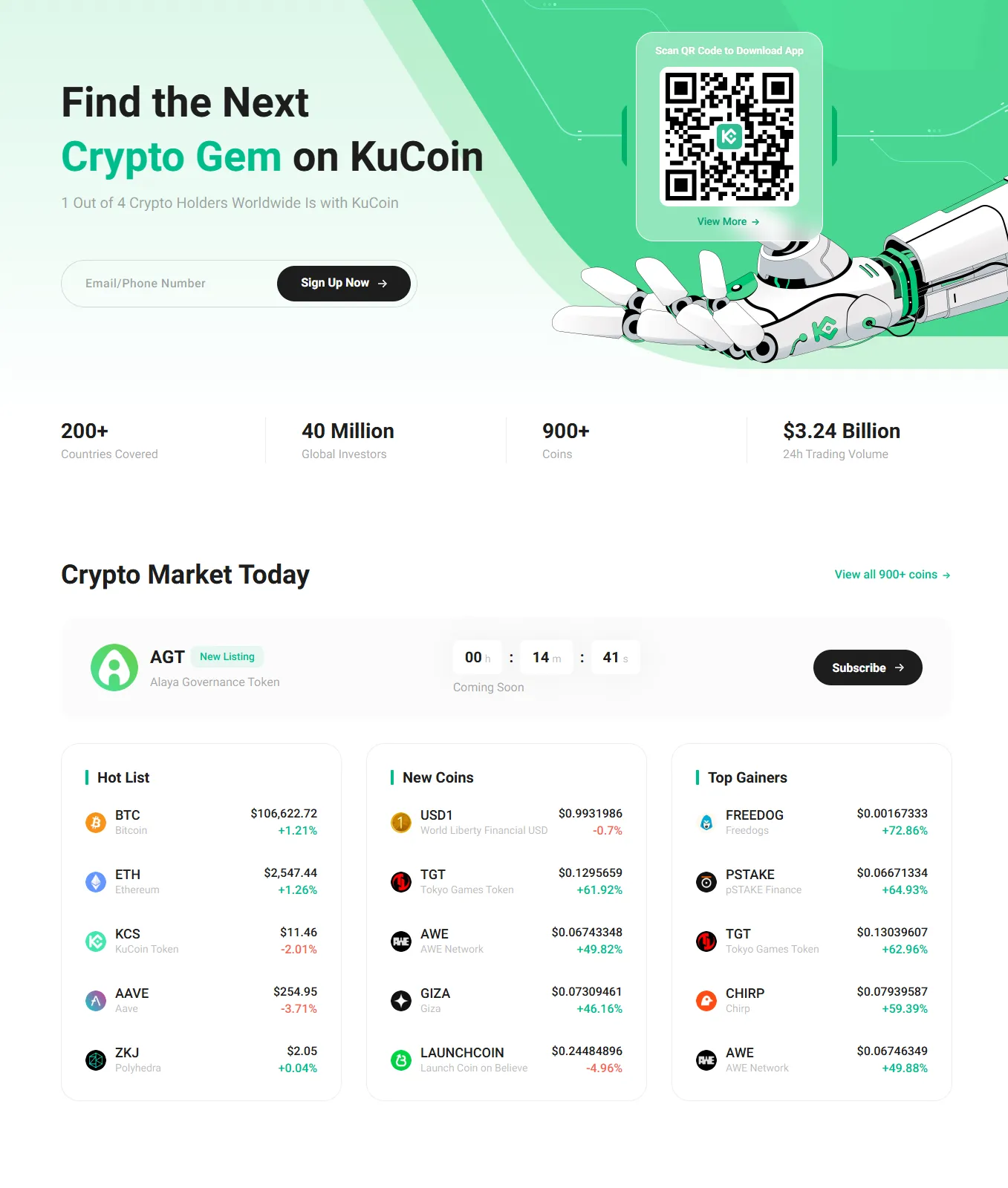 Kucoin Login Banner