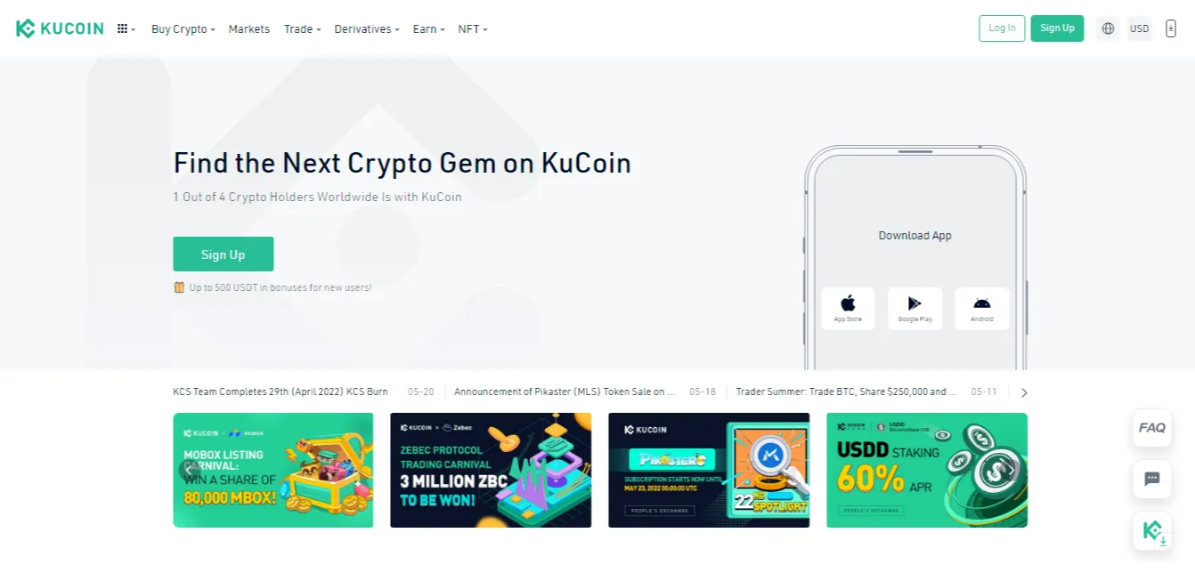 Kucoin login shot