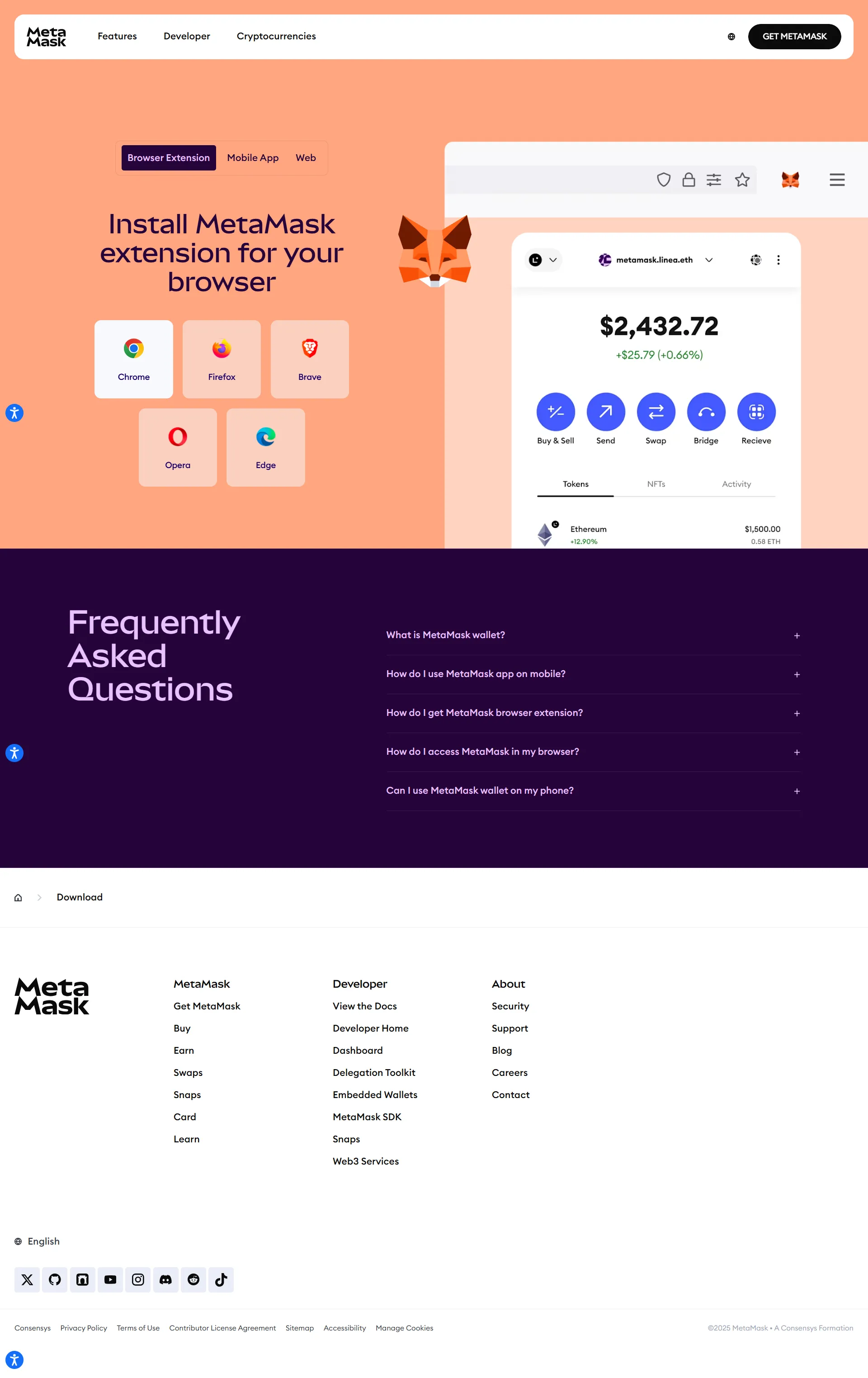 Meta Mask Wallet Extension banner