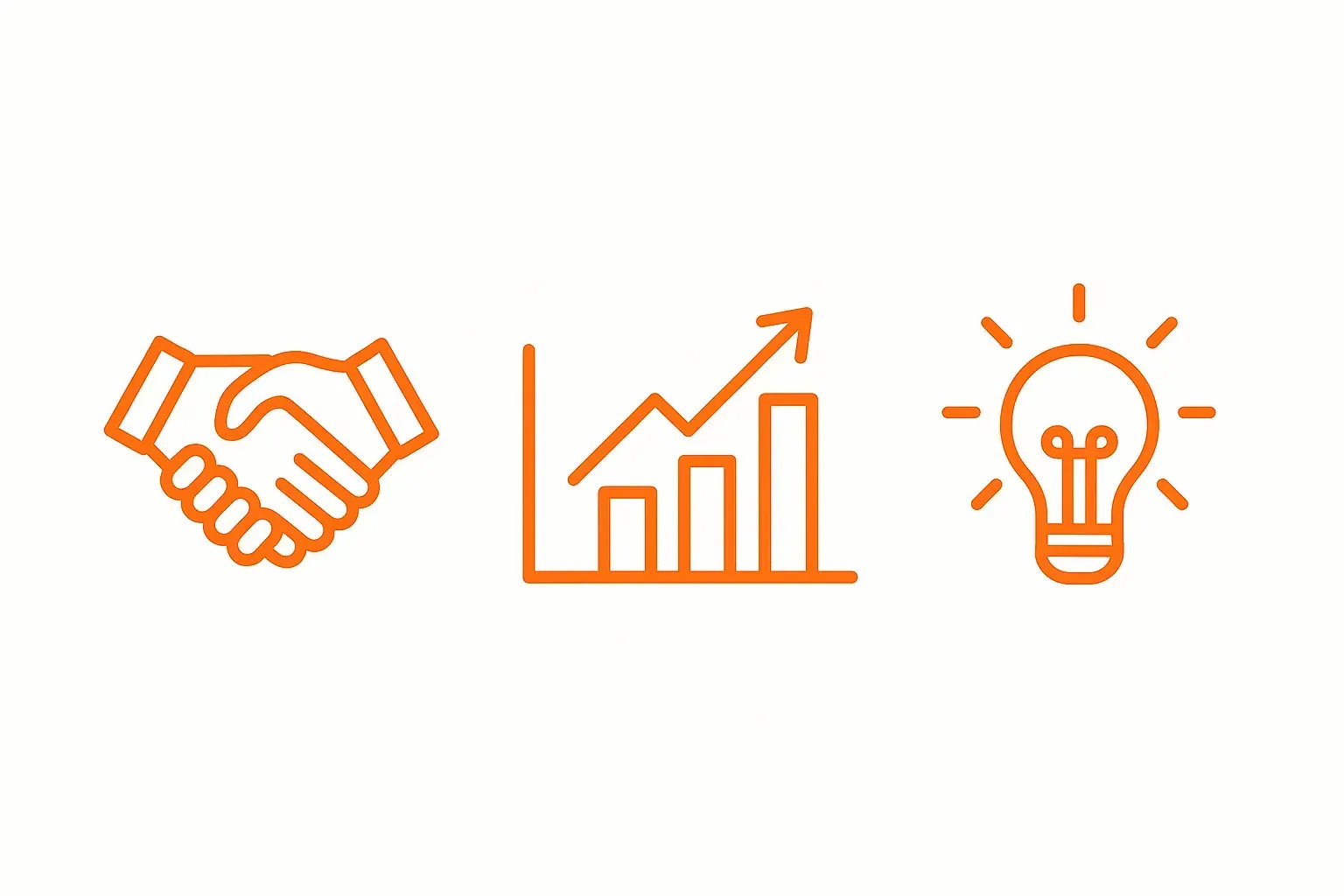 a set of custom icons for a consulting website simple line
