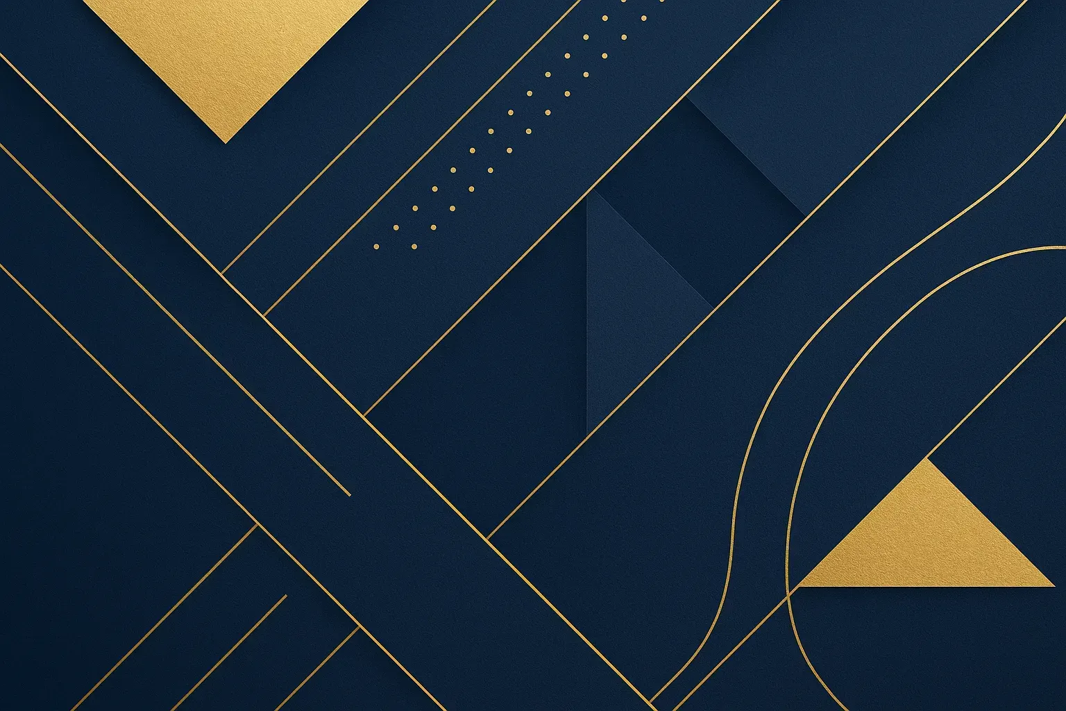 abstract geometric background in navy blue and gold represe