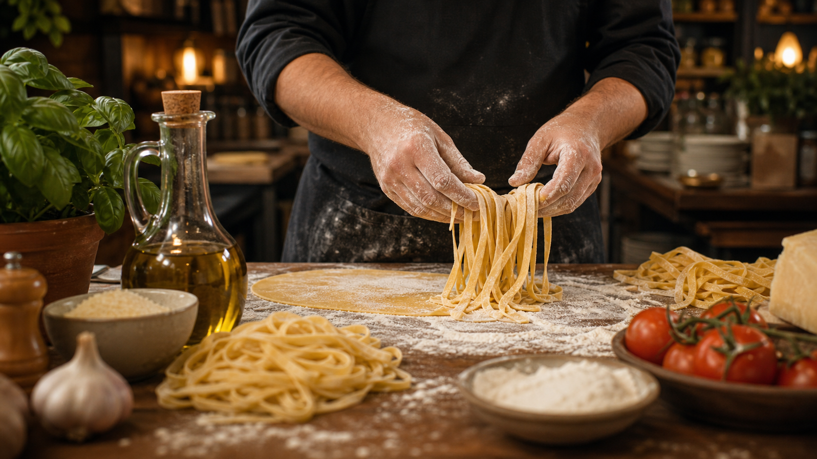 AI-generated restaurant website hero image