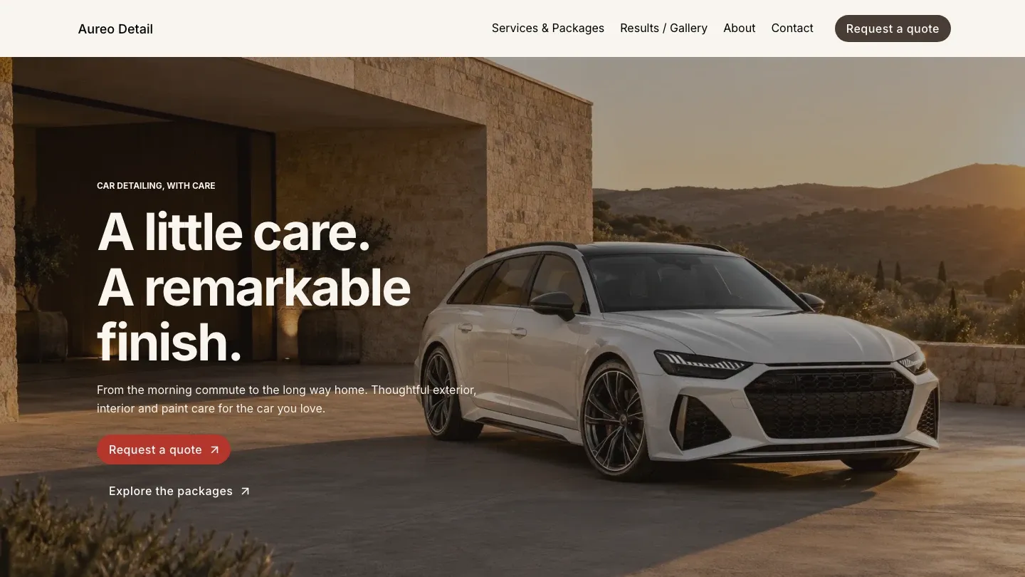 Aureo Detail website template