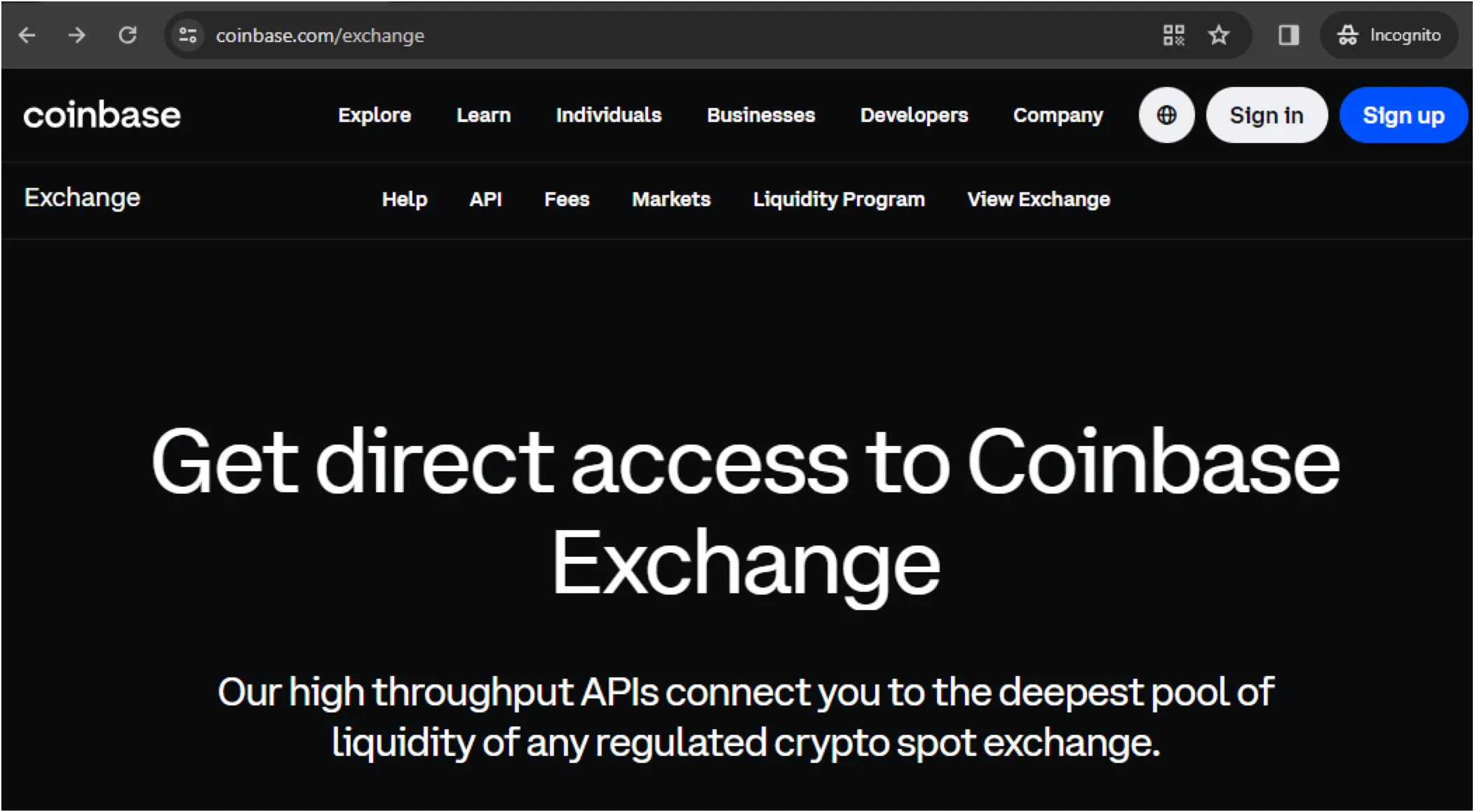 cb coinbase exchange