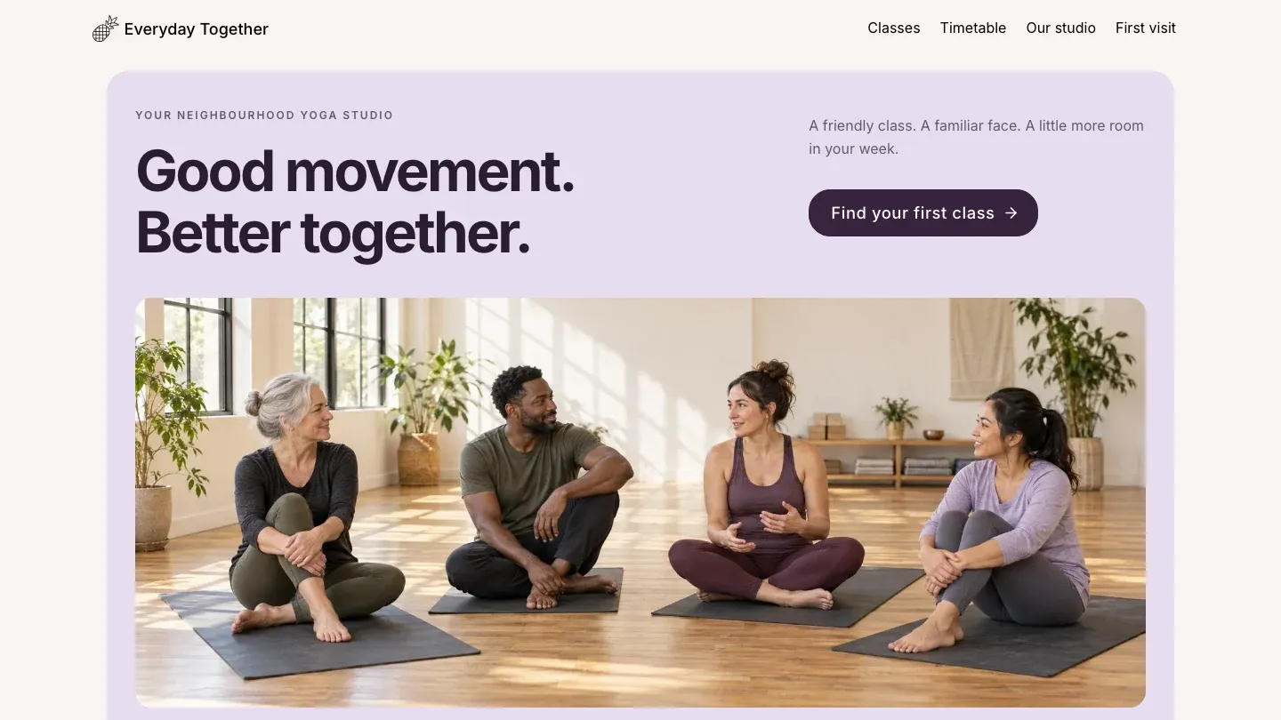 Everyday Together website template
