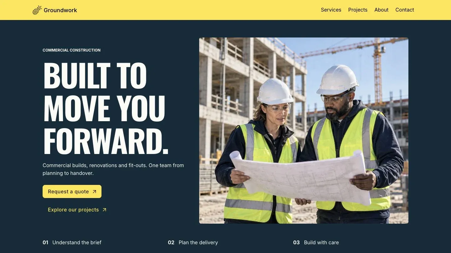 Groundwork website template