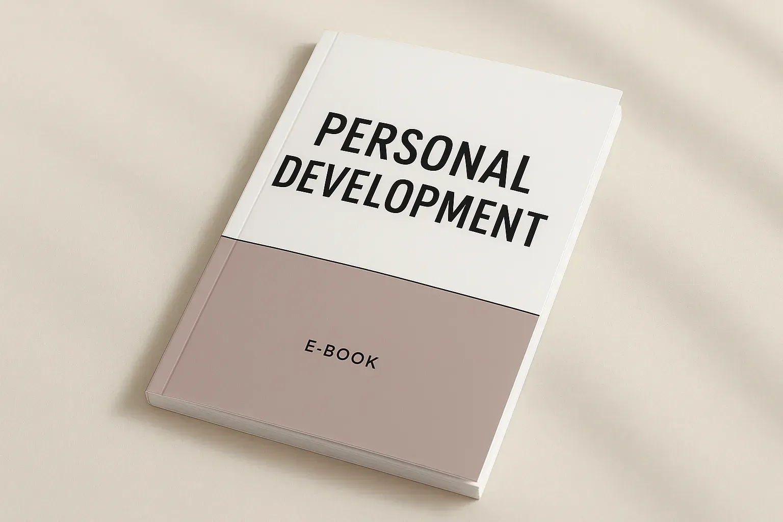 high quality photo of a personal development e book cover