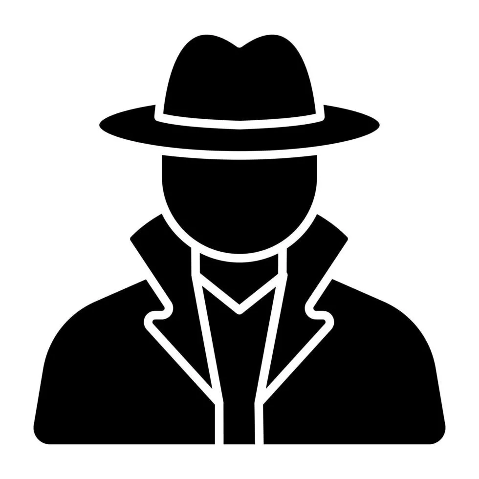 mysterious person icon editable vector