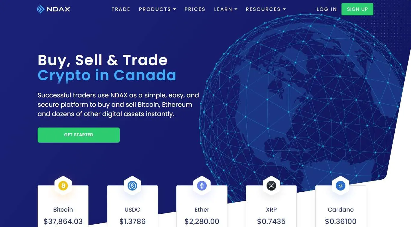 ndax homepage