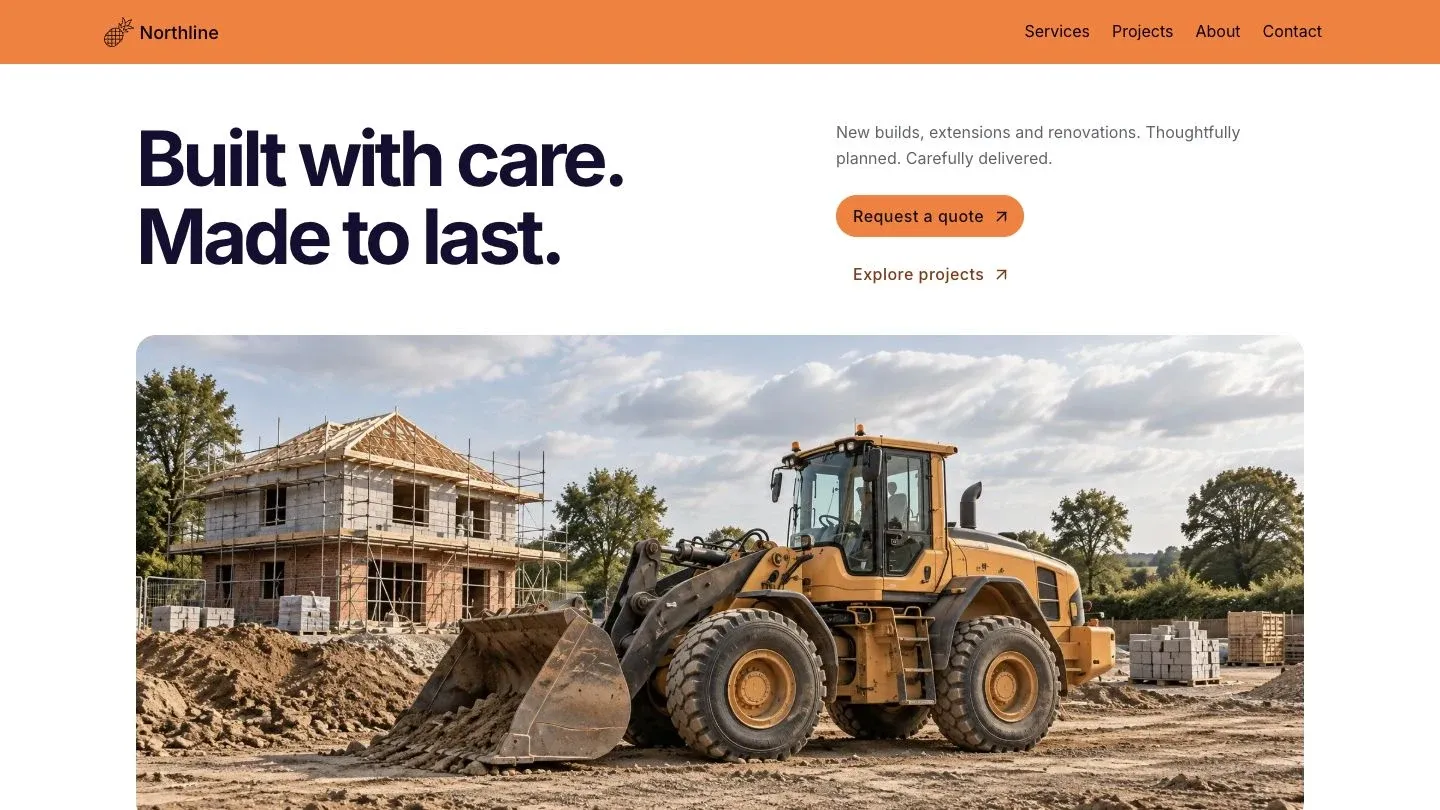 Northline website template preview