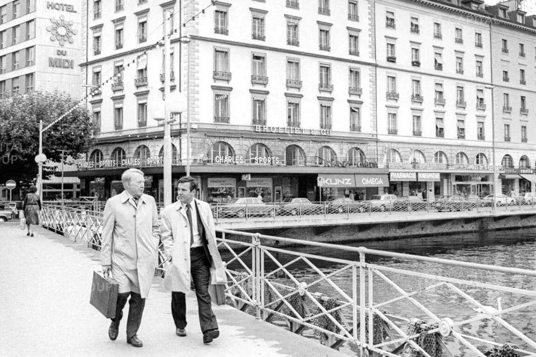 photo history david fisher walking in geneva 1979