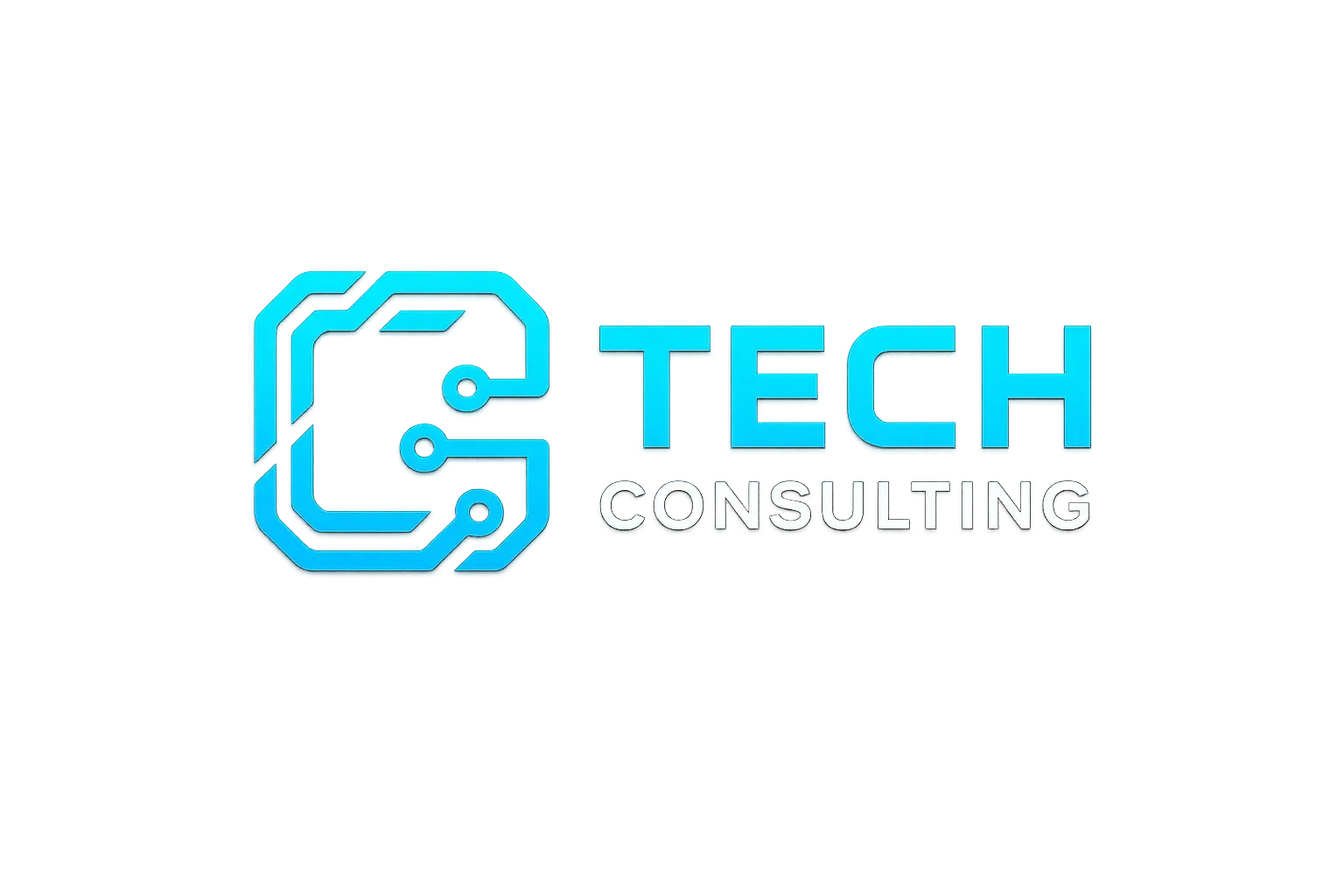 tech consulting logo futuristic style circuit like geometr