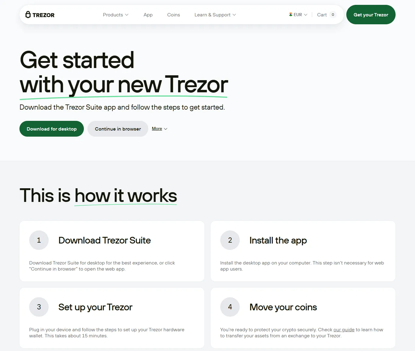 trezor io start 2